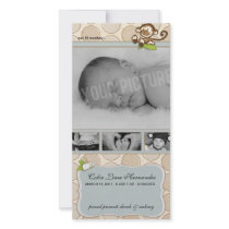 Lil Monkey New Baby Birth Announcements