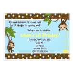 Lil Monkey Personalized Invitation