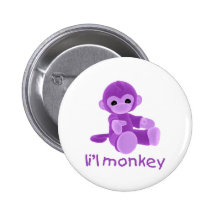 L'il Monkey (purple) Buttons