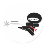 Lil' Ninja Round Stickers