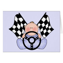 Lil Race Winner Baby Boy Card