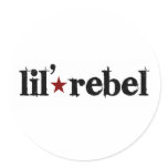 Lil Rebel Round Sticker