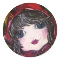 Lil' Red Riding Hood Round Stickers