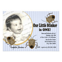 Lil Stinker 1st Birthday Invitations
