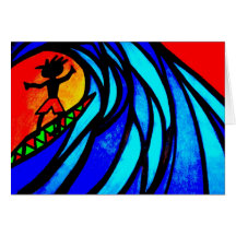 Lil Surfer Dude at Pipeline Card