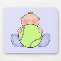 Lil Tennis Baby Boy Mouse Pads