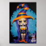 Lil Witch Adorable Fantasy Art Print