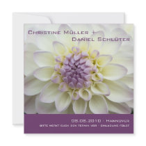 Lila Dahlie • Save the Date Karte Personalisierte Einladungskarten