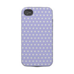 Lilac and White Polka Dot Pattern. Spotty. Tough Iphone 4 Covers