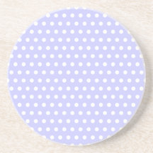 Lilac and White Polka Dot Pattern. Spotty. Coaster