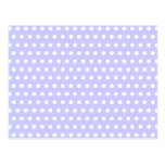 Lilac and White Polka Dot Pattern. Spotty. Postcards