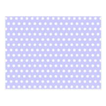 Lilac and White Polka Dot Pattern. Spotty. Postcards