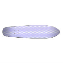 Lilac and White Polka Dot Pattern. Spotty. Skate Boards
