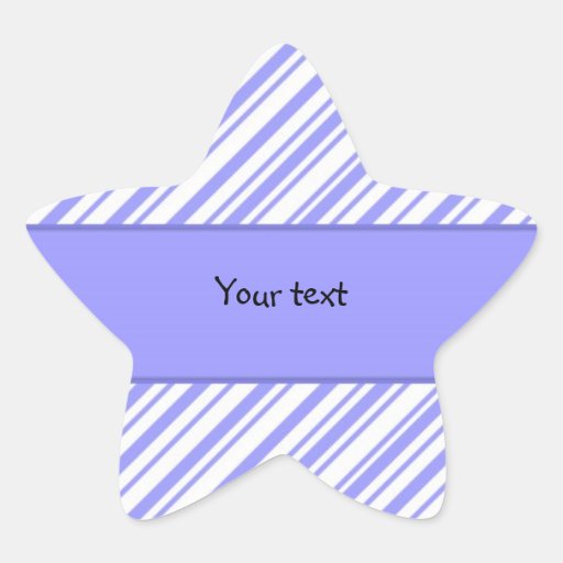 Lilac and white stripes star stickers