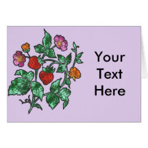 Lilac Background Customisable Floral Notecards