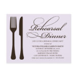 LILAC & BLACK FLATWARE | REHEARSAL DINNER POSTCARD