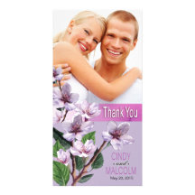 Lilac Branches Watercolor Flowers Customized Photo Card