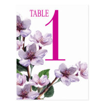 Lilac Branches Watercolor Flowers Table Card Post Card