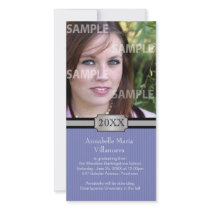 Lilac Buckle Band Graduation Photo Card