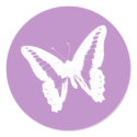 Lilac Butterfly Envelope Sticker Seal