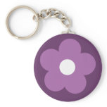 Lilac cartoon flower purple key chain keychains