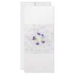 Lilac coloured smashed flower design with divots rack cards