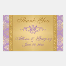 Lilac, FAUX Glitter, Damask Candy Buffet Sticker