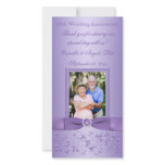 Lilac Floral 60th Wedding Anniversary Photo Card photo cards