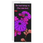 Lilac Floral Bookmarks ~ Customize with Your Name! Personalized Rack Card