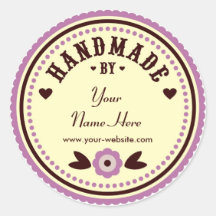 Lilac Flower Handmade By Personalised Stickers