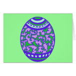 Lilac & Green Easter Egg Greeting Card
