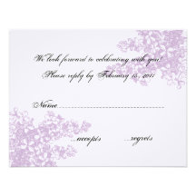 Lilac RSVP Personalized Invitation