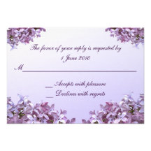 Lilac RSVP Wedding Custom Invites