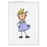 Lilac Stick Figure Princess Card