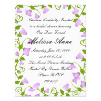 Lilac Sweet-Pea Blossoms invitations