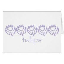 Lilac Tulips five kisses Cards