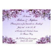 Lilac Wedding Brunch Personalized Invitation