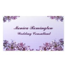 Lilac Wedding Consultant Business Card Template