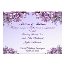 Lilac Wedding Reception Announcement