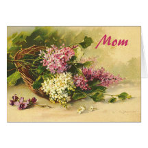 Lilacs in a Basket Mother's Day Card
