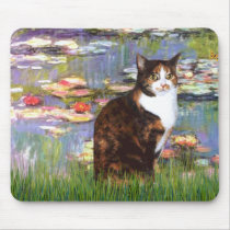 Lilies 2 - Calico cat Mousepads