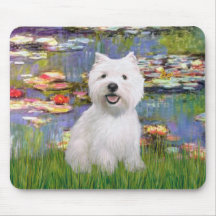 Lilies #2 - Westie #2 Mousepad