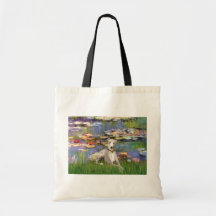 Lilies 2 - Whippet #2 Canvas Bags