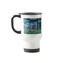Lilies 5 - Russian Blue cat 2 Coffee Mug