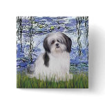 Lilies #6 - Shih Tzu (A1) buttons