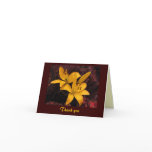 Lilies on Paisley Thank You cards