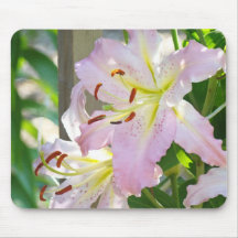Lilies Pink mousepad Lily Floral Garden mouse pads