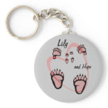 Lily and Hope Heart Keychain
