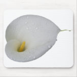 lily and rain drops mousepad