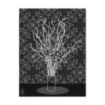Lily Arrangement in Vase Illustration Postcard